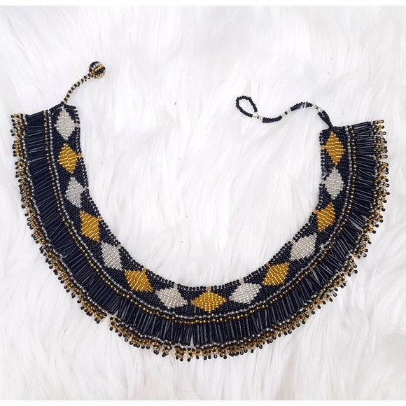 South African Hand-Beaded Choker - Necklace - Picture 2 of 6